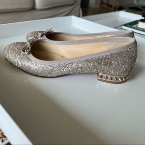 Christian Louboutin Glitter Flats Sz 37